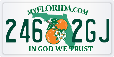 FL license plate 2462GJ