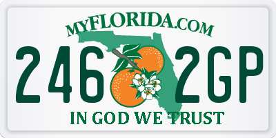 FL license plate 2462GP