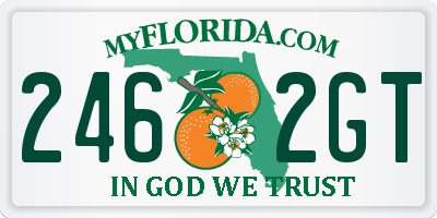 FL license plate 2462GT