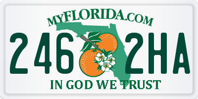 FL license plate 2462HA