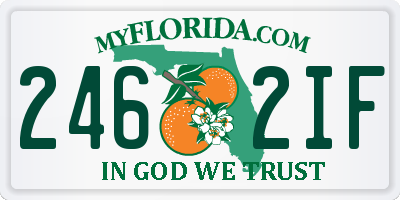 FL license plate 2462IF