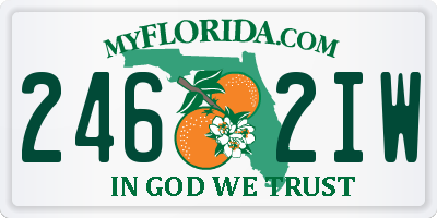 FL license plate 2462IW