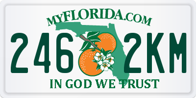 FL license plate 2462KM