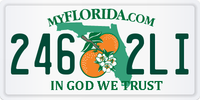 FL license plate 2462LI