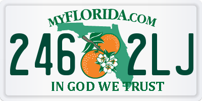 FL license plate 2462LJ