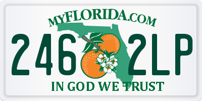 FL license plate 2462LP