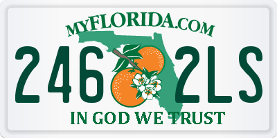 FL license plate 2462LS