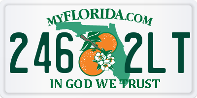FL license plate 2462LT
