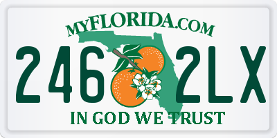 FL license plate 2462LX