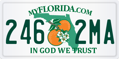 FL license plate 2462MA