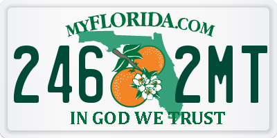 FL license plate 2462MT