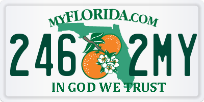 FL license plate 2462MY