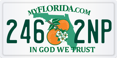 FL license plate 2462NP