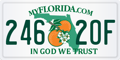 FL license plate 2462OF