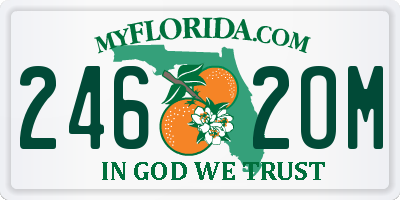 FL license plate 2462OM