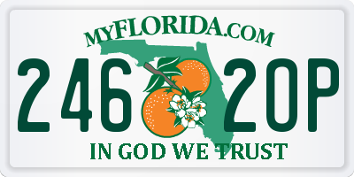 FL license plate 2462OP