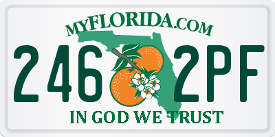FL license plate 2462PF
