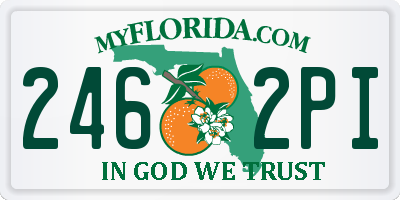 FL license plate 2462PI
