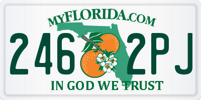 FL license plate 2462PJ