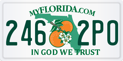 FL license plate 2462PO