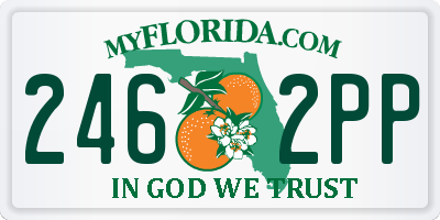 FL license plate 2462PP