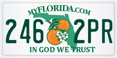 FL license plate 2462PR