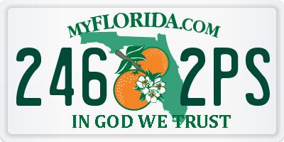 FL license plate 2462PS