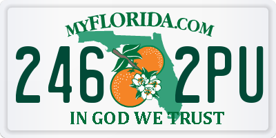 FL license plate 2462PU