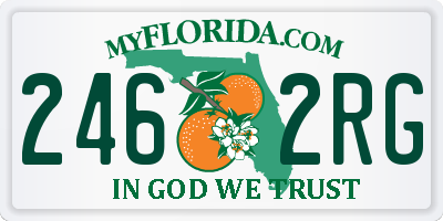 FL license plate 2462RG