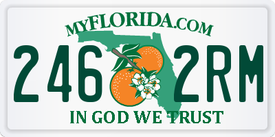 FL license plate 2462RM