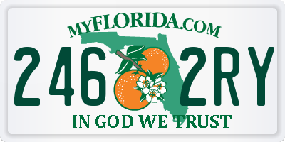 FL license plate 2462RY
