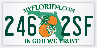 FL license plate 2462SF