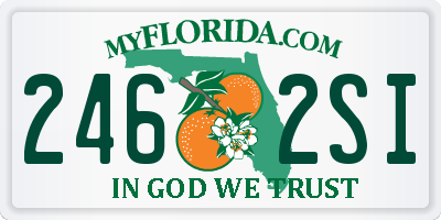 FL license plate 2462SI