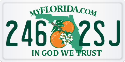 FL license plate 2462SJ