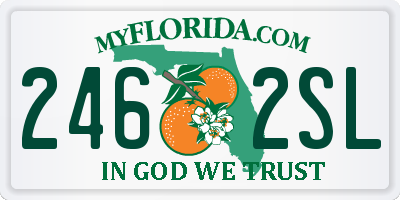 FL license plate 2462SL