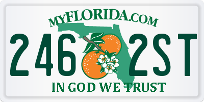 FL license plate 2462ST