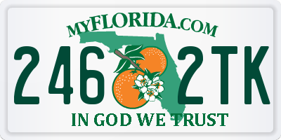 FL license plate 2462TK