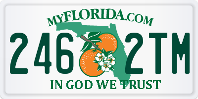 FL license plate 2462TM