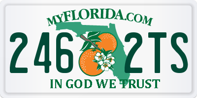 FL license plate 2462TS