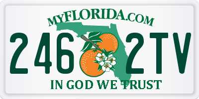 FL license plate 2462TV