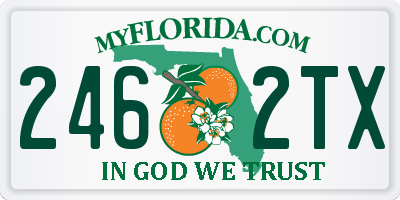 FL license plate 2462TX
