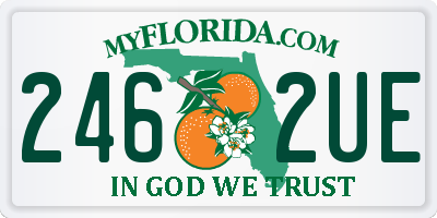 FL license plate 2462UE