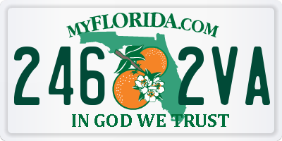 FL license plate 2462VA