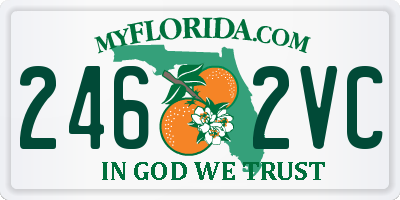 FL license plate 2462VC
