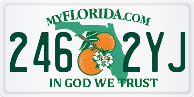 FL license plate 2462YJ