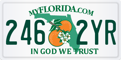 FL license plate 2462YR