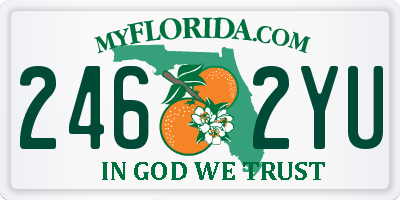 FL license plate 2462YU