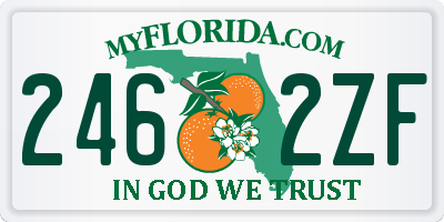 FL license plate 2462ZF