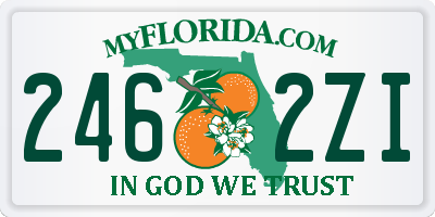 FL license plate 2462ZI