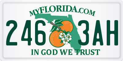 FL license plate 2463AH